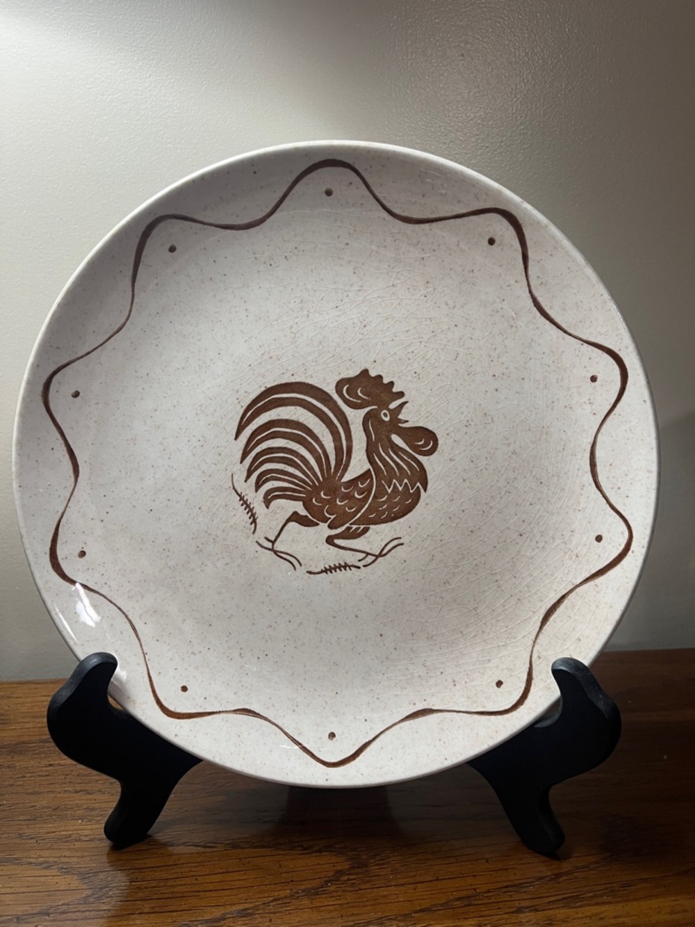 2- Royal China USA dinner plate with a brown rooster. “Early Morn”
